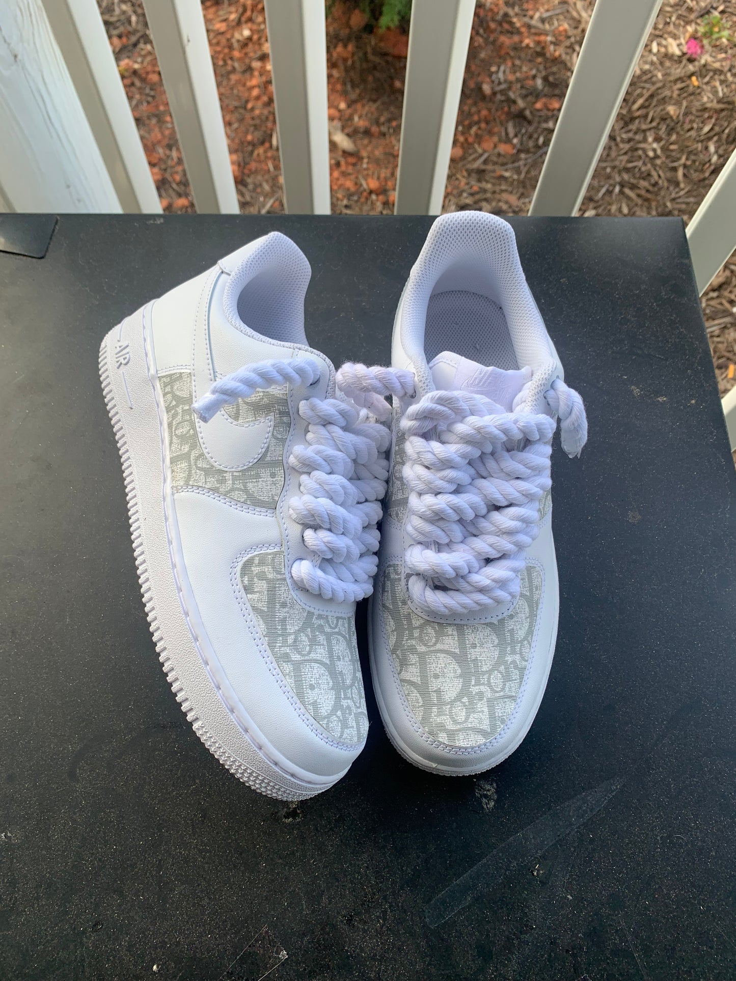 Custom Dior Air Force 1s Rope Laces