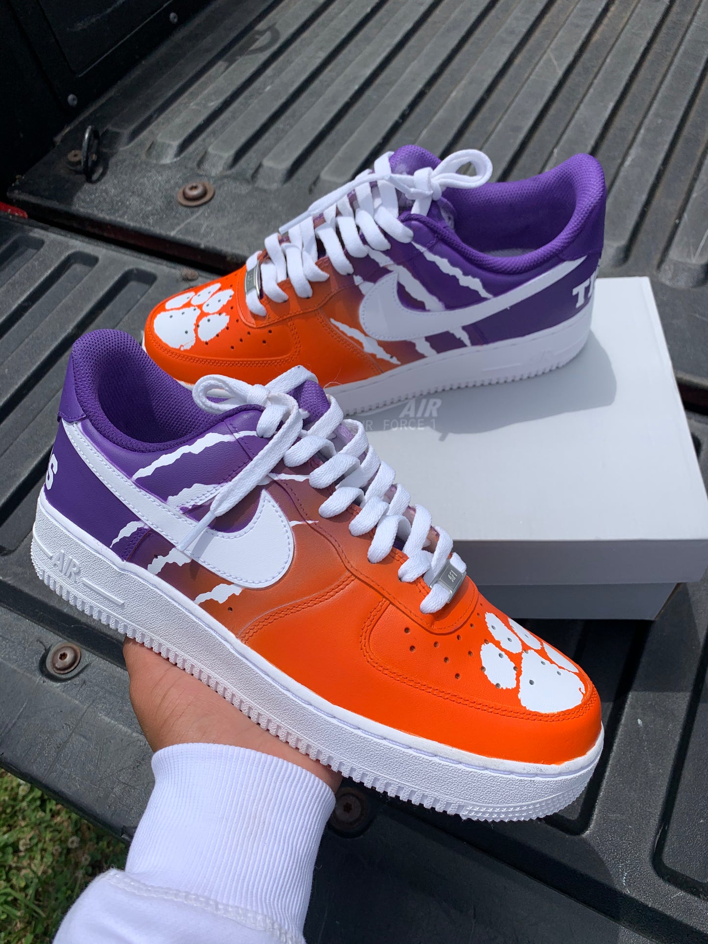 Clemson Color-Fade Custom Air Force 1s