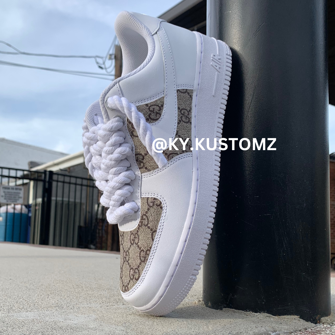 White gucci air force 1 deals