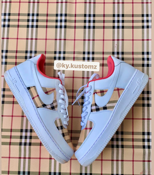 Burberry x Red Bottom Air Force 1s